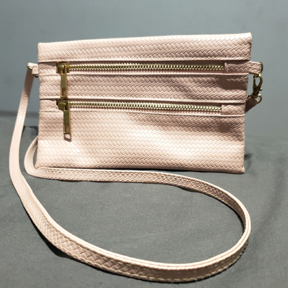 Soft pink leather small purse